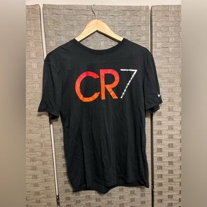 Men’s Tri-Blend Black & Red Athletic Cut Short Sleeve Nike Tee CR7 Size Large